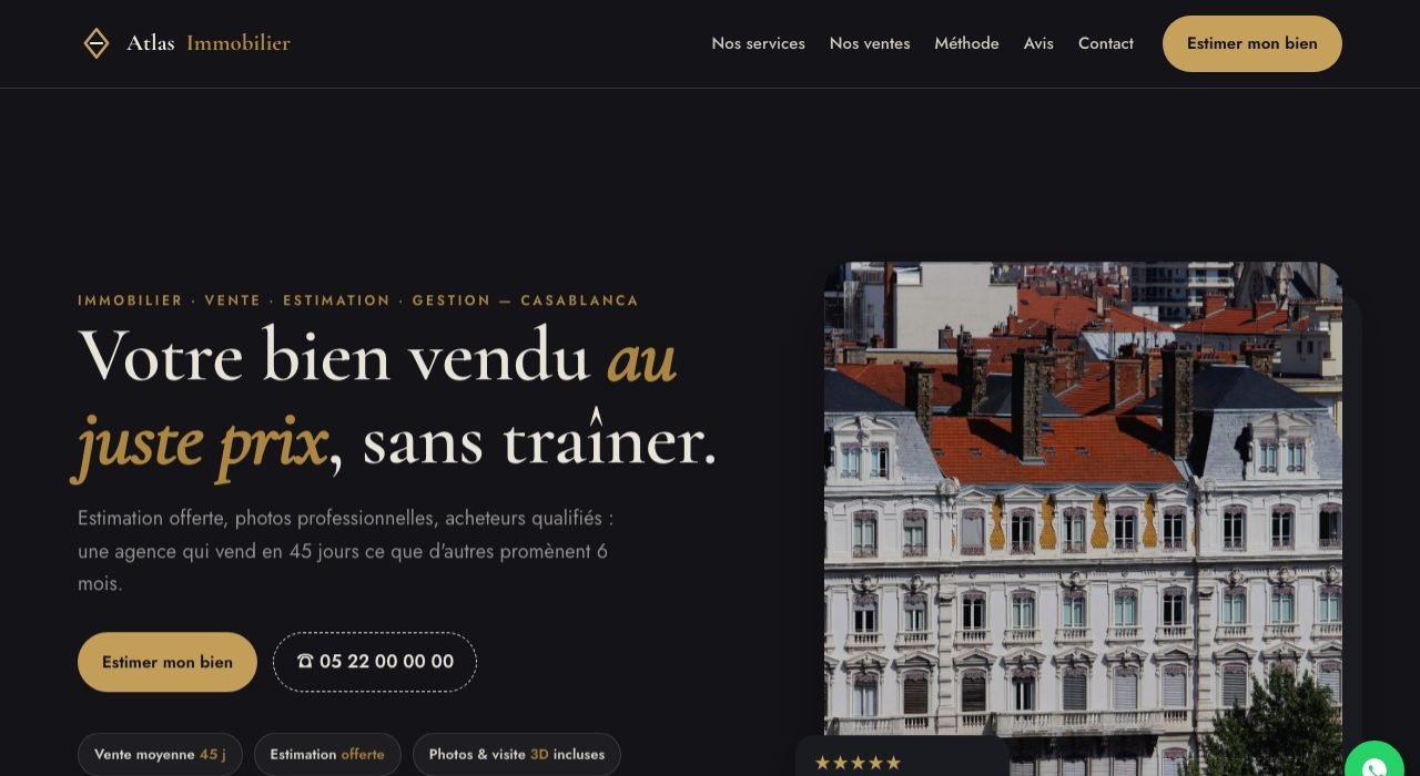 Exemple de landing page — Agent immobilier